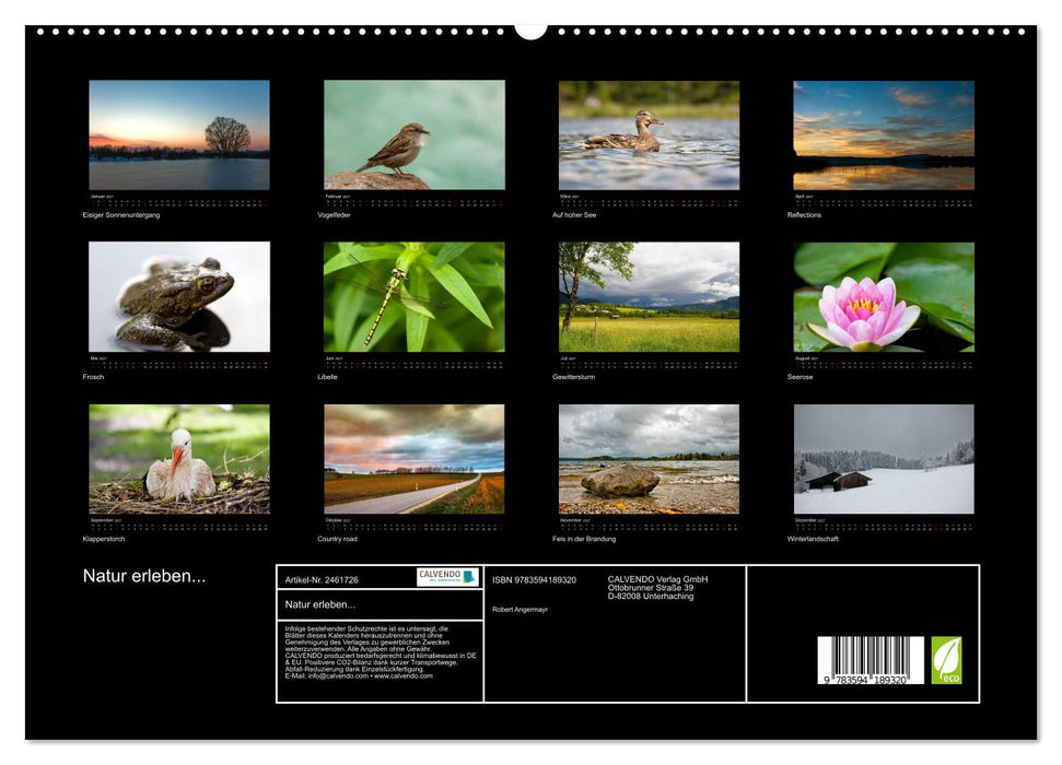 Natur erleben... (CALVENDO Premium Wandkalender 2027)