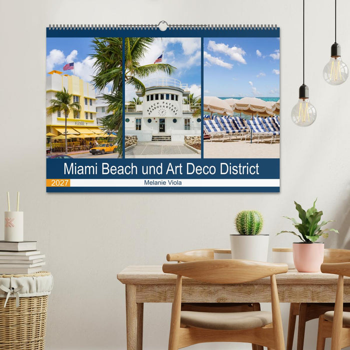 Miami Beach und Art Deco District (CALVENDO Wandkalender 2027)