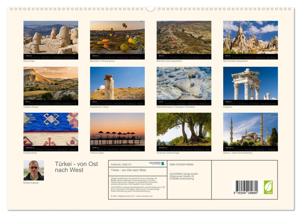 Türkei - von Ost nach West (CALVENDO Premium Wandkalender 2027)