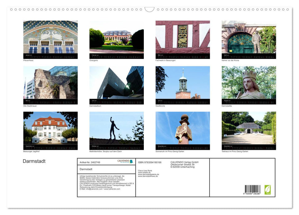 Darmstadt (CALVENDO Wandkalender 2027)