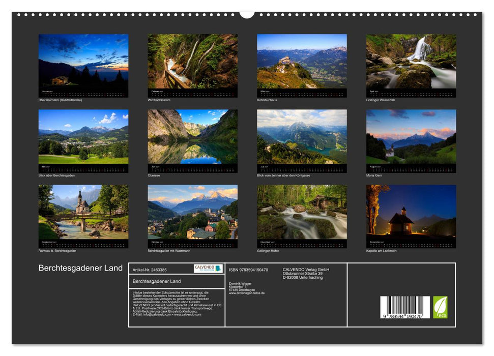 Berchtesgadener Land (CALVENDO Premium Wandkalender 2027)