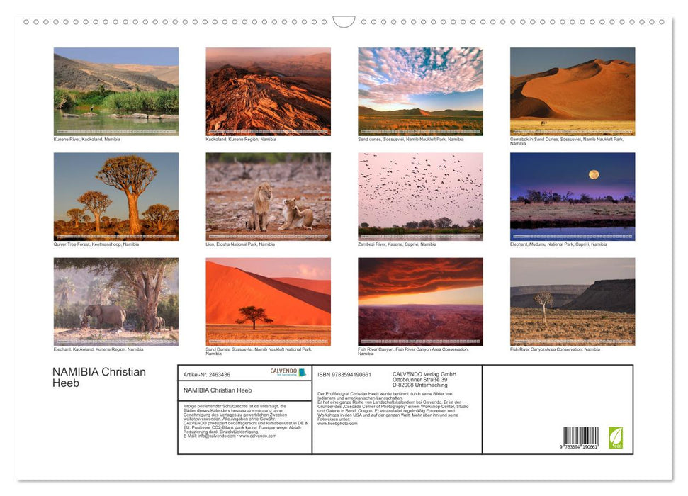 NAMIBIA Christian Heeb (CALVENDO Wandkalender 2027)