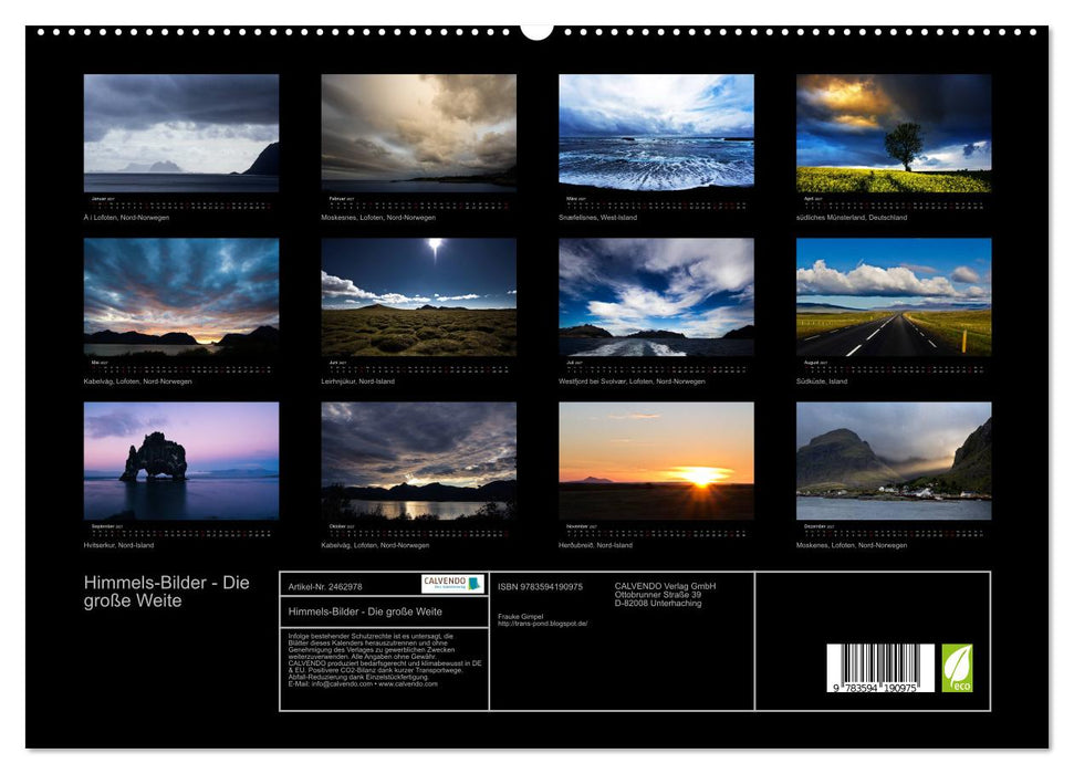 Himmels-Bilder - Die große Weite (CALVENDO Premium Wandkalender 2027)