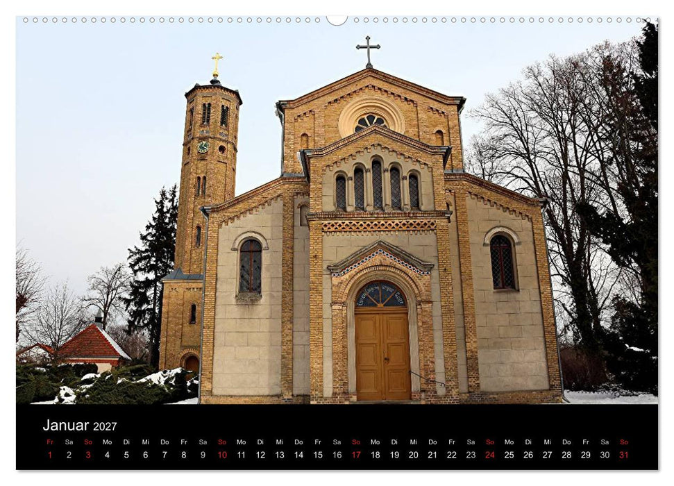 Evangelische Kirchen um Potsdam 2027 (CALVENDO Wandkalender 2027)