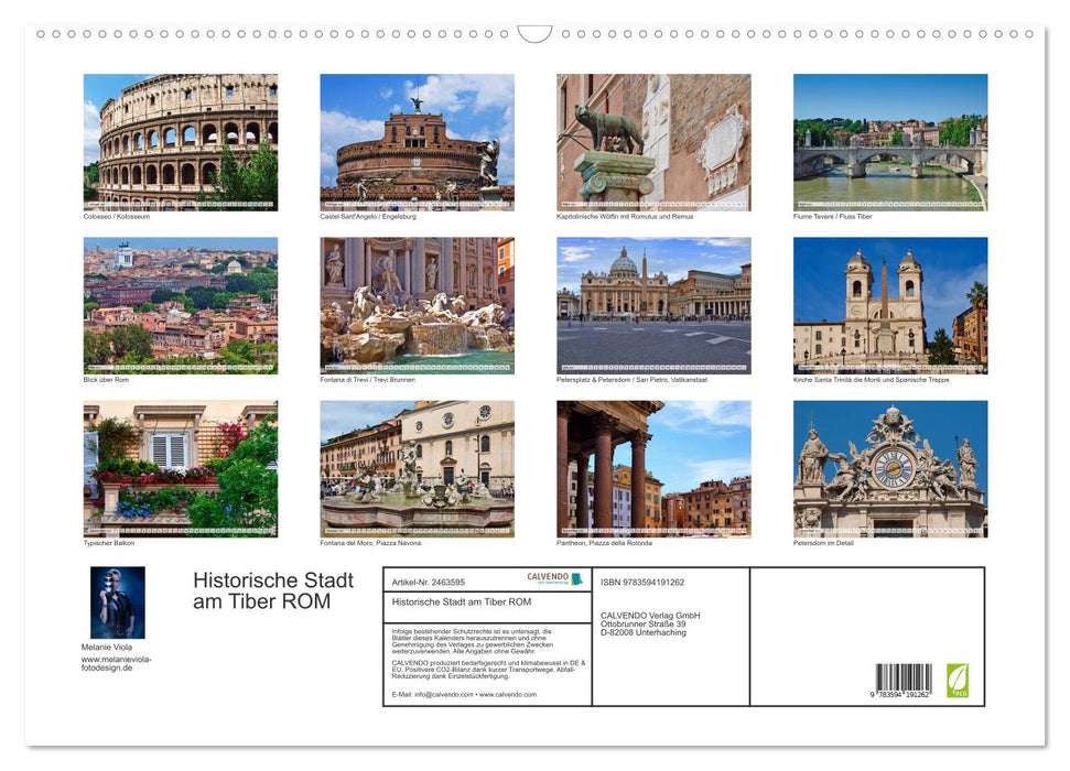 Historische Stadt am Tiber ROM (CALVENDO Wandkalender 2027)