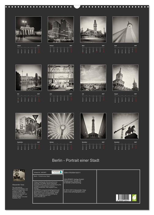 Berlin - Portrait einer Stadt (CALVENDO Wandkalender 2027)