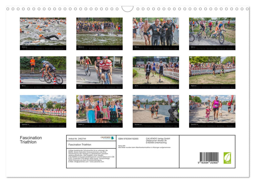 Fascination Triathlon (CALVENDO Wandkalender 2027)