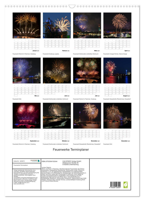Feuerwerke Terminplaner (CALVENDO Wandkalender 2027)
