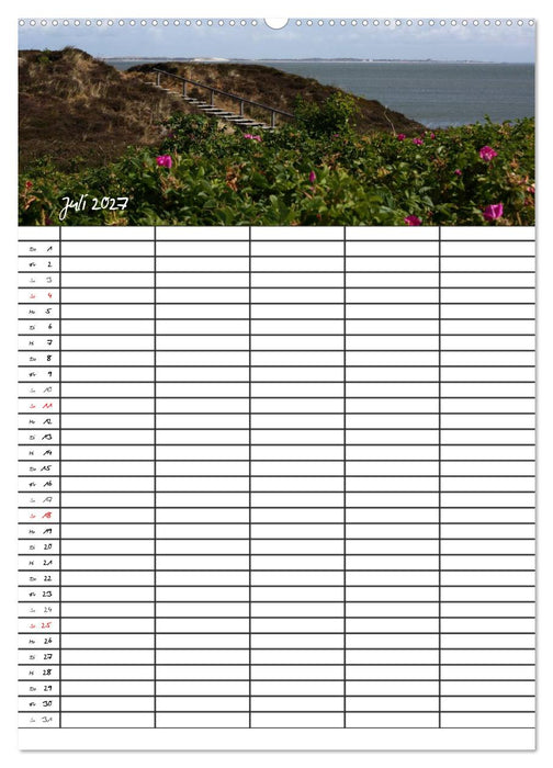 Familienplaner - Sylt (CALVENDO Premium Wandkalender 2027)