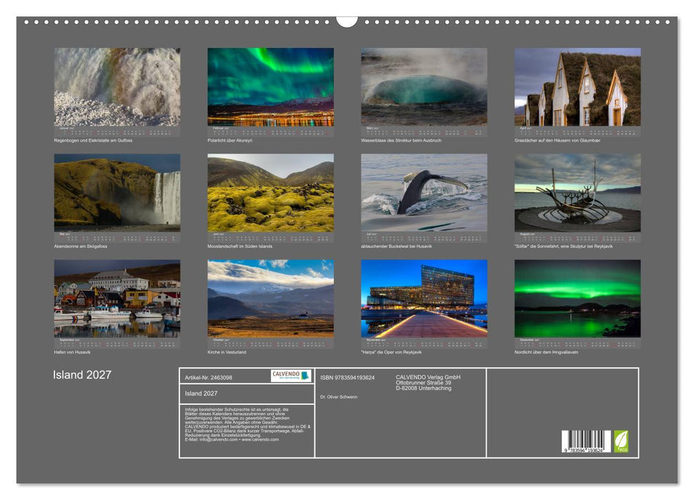 Island 2027 (CALVENDO Wandkalender 2027)