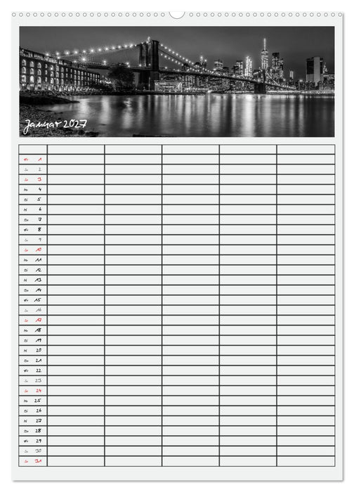 NEW YORK CITY Teamplaner (CALVENDO Wandkalender 2027)
