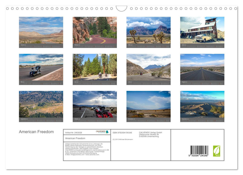 American Freedom (CALVENDO Wandkalender 2027)