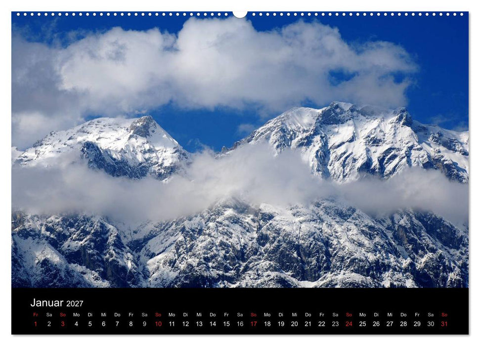 Berge, Täler & Seen (CALVENDO Premium Wandkalender 2027)