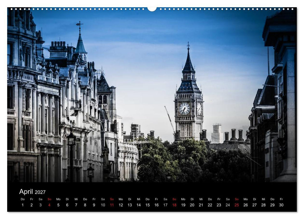 London - street view (CH-Version) (CALVENDO Wandkalender 2027)
