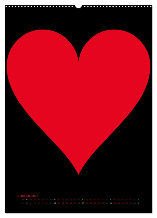 Foto- und Bastelkalender „LIEBE“ in der Farbe Schwarz (CALVENDO Wandkalender 2027)