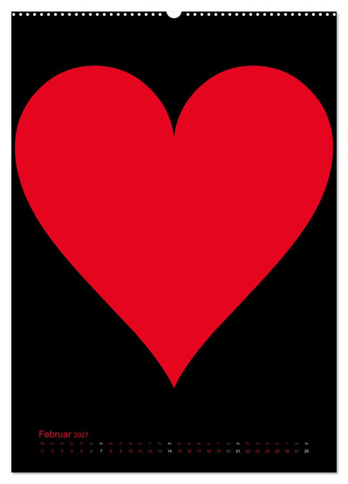 Foto- und Bastelkalender „LIEBE“ in der Farbe Schwarz (CALVENDO Wandkalender 2027)
