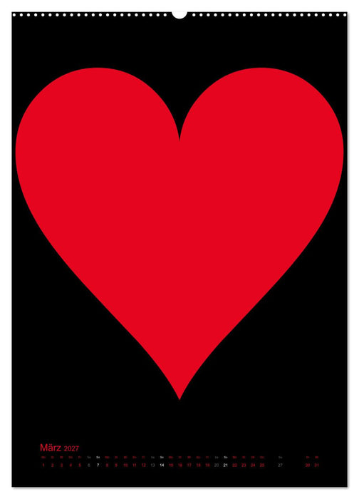 Foto- und Bastelkalender „LIEBE“ in der Farbe Schwarz (CALVENDO Wandkalender 2027)