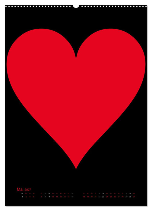 Foto- und Bastelkalender „LIEBE“ in der Farbe Schwarz (CALVENDO Wandkalender 2027)