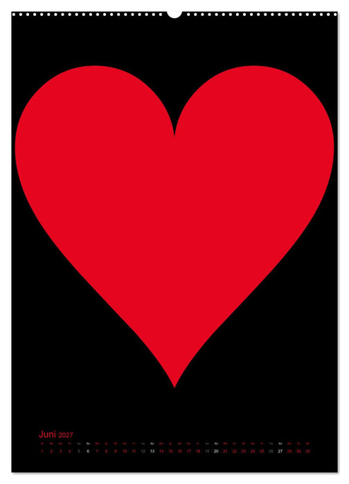 Foto- und Bastelkalender „LIEBE“ in der Farbe Schwarz (CALVENDO Wandkalender 2027)