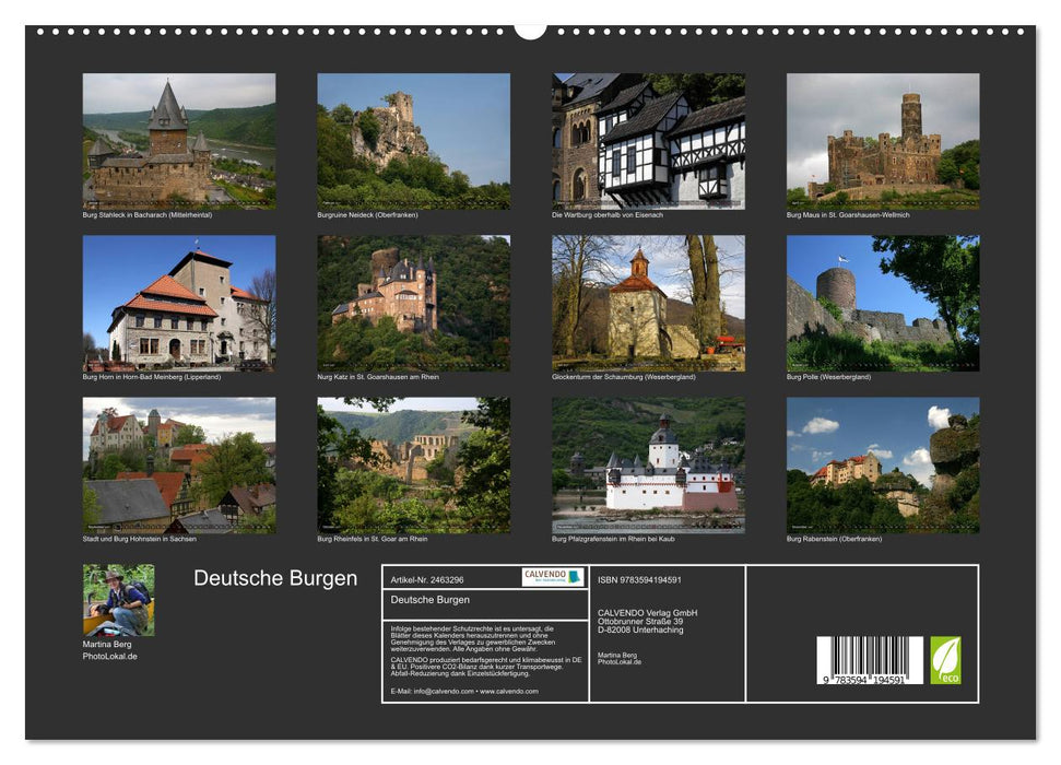 Deutsche Burgen (CALVENDO Premium Wandkalender 2027)