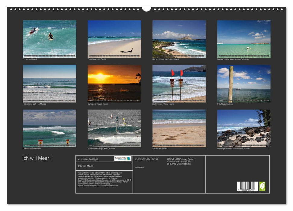 Ich will Meer ! (CALVENDO Wandkalender 2027)