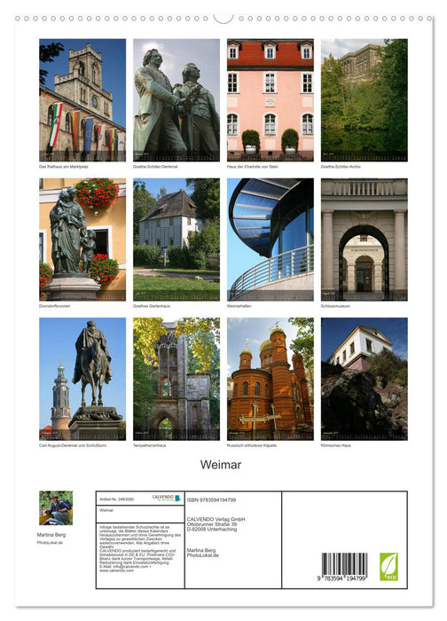 Weimar (CALVENDO Premium Wandkalender 2027)