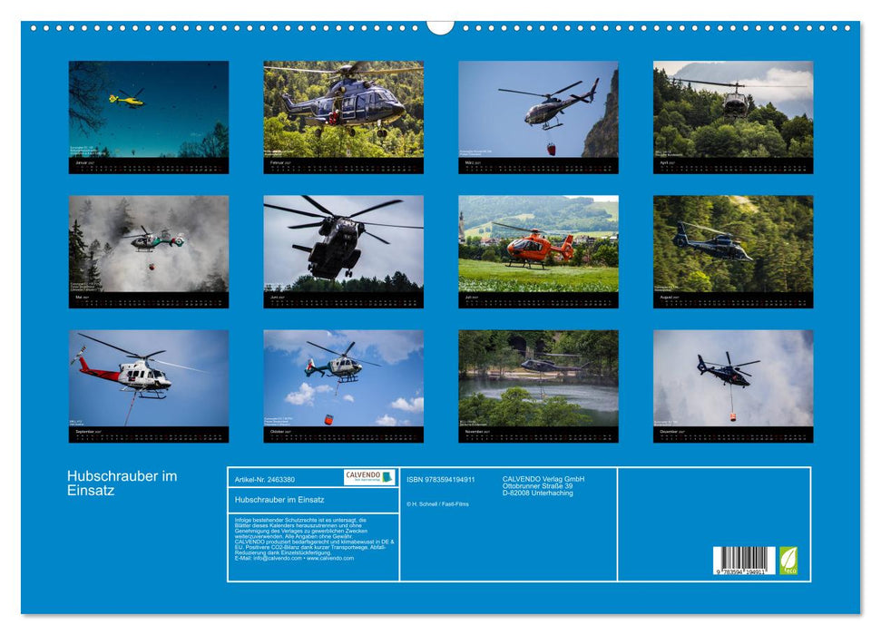 Hubschrauber im Einsatz (CALVENDO Wandkalender 2027)
