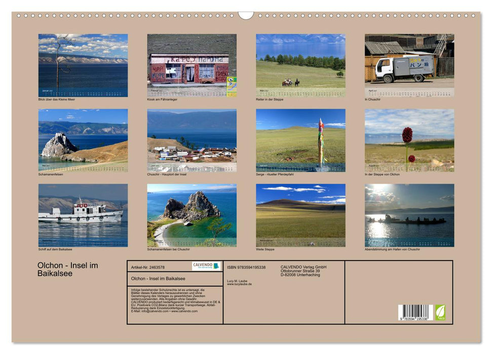 Olchon - Insel im Baikalsee (CALVENDO Wandkalender 2027)