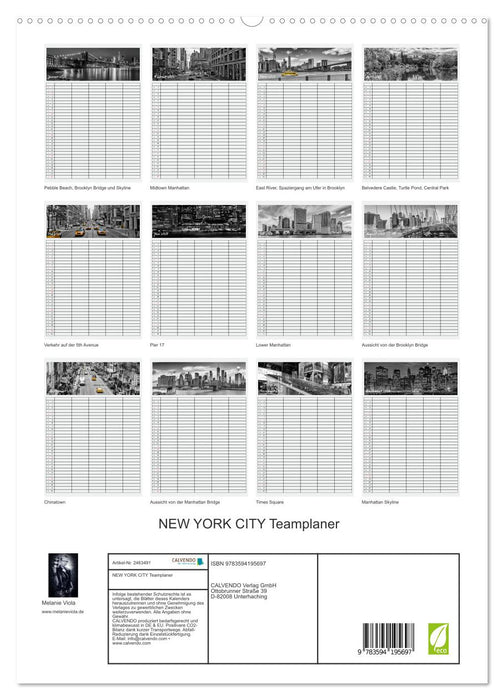 NEW YORK CITY Teamplaner (CALVENDO Premium Wandkalender 2027)