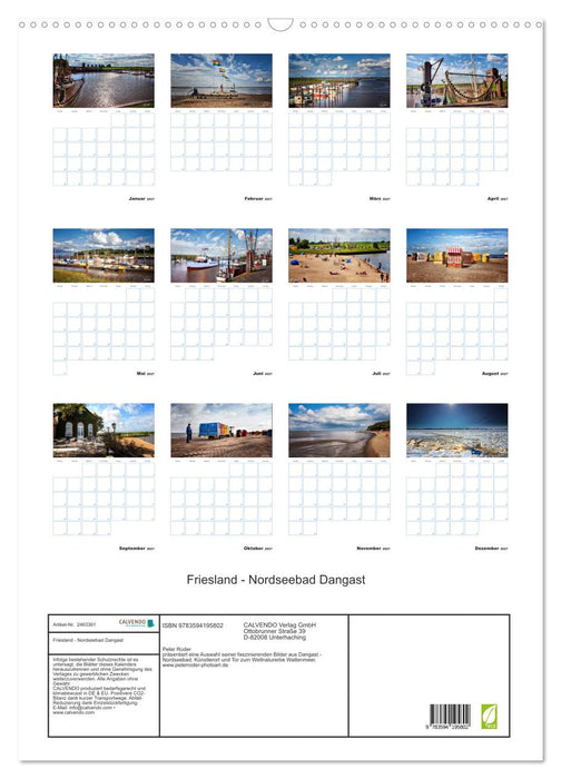 Friesland - Nordseebad Dangast (CALVENDO Wandkalender 2027)