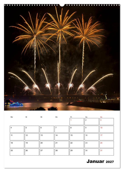 Feuerwerke Terminplaner (CALVENDO Premium Wandkalender 2027)