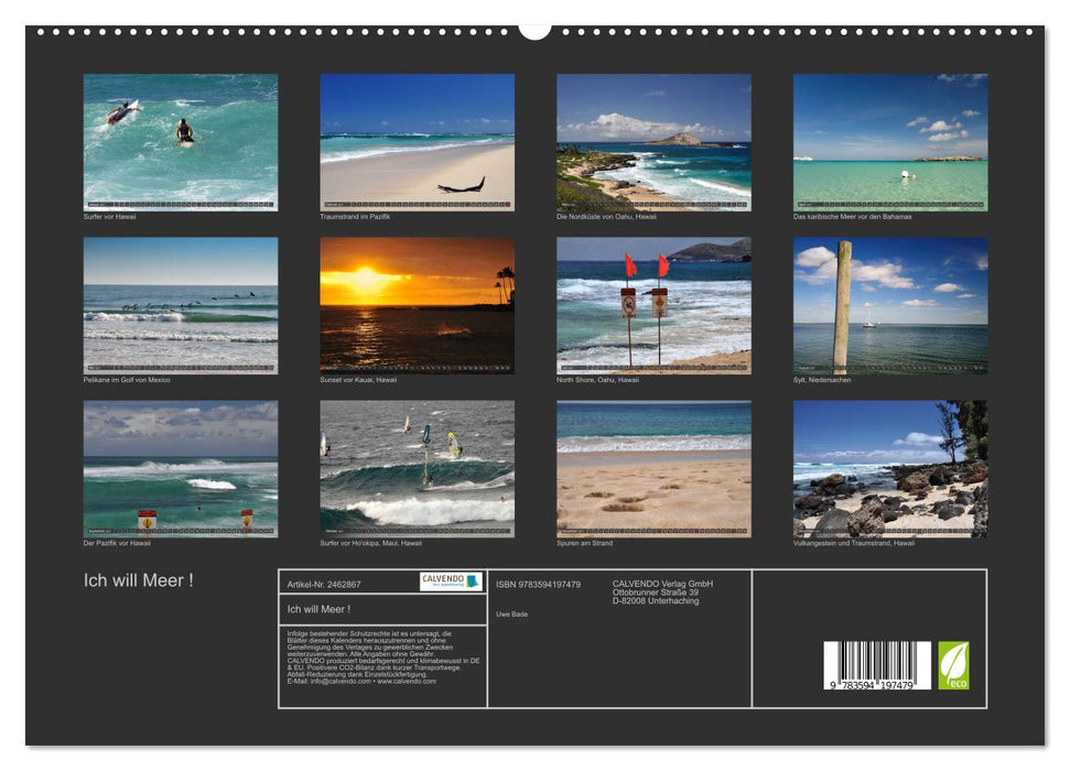 Ich will Meer ! (CALVENDO Premium Wandkalender 2027)