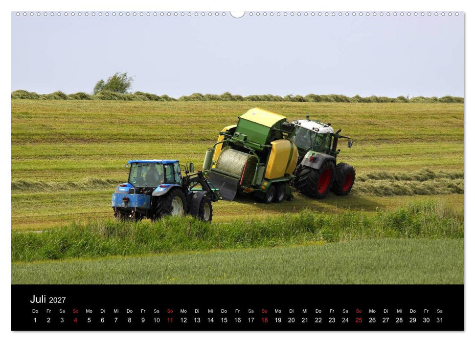 Trecker & Co. bei der Arbeit - Landwirtschaft in Ostfriesland (CALVENDO Premium Wandkalender 2027)