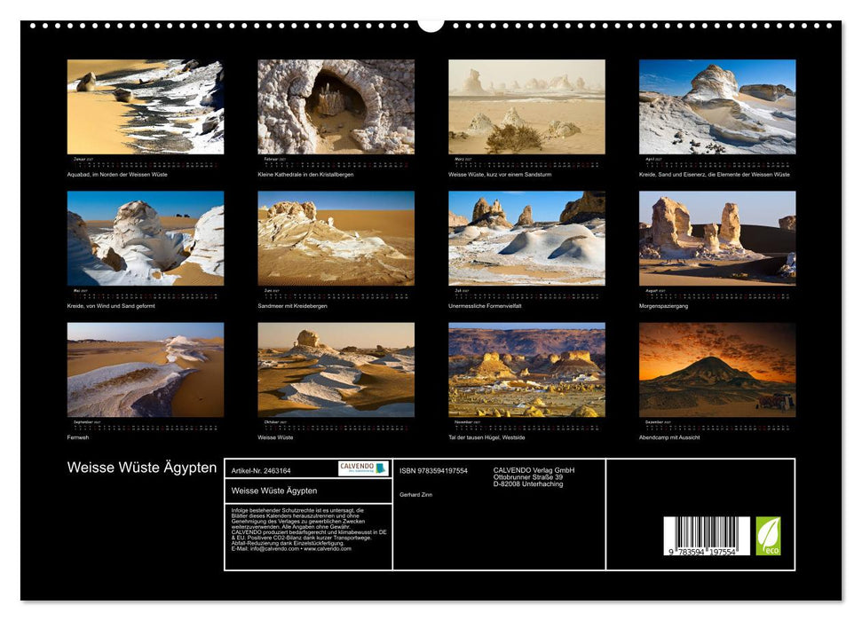 Weisse Wüste Ägypten (CALVENDO Premium Wandkalender 2027)