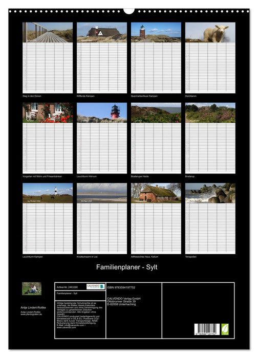 Familienplaner - Sylt (CALVENDO Wandkalender 2027)