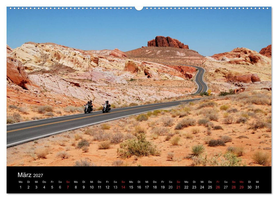 Born to be Wild - Mit der Harley durch den Südwesten der USA (CALVENDO Premium Wandkalender 2027)