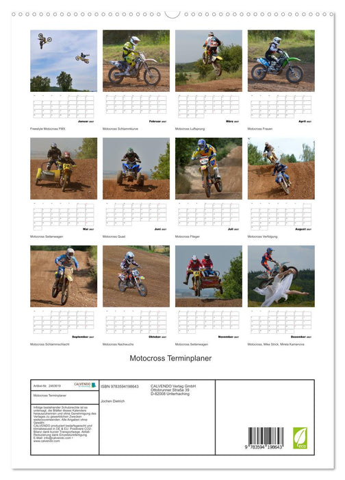 Motocross Terminplaner (CALVENDO Premium Wandkalender 2027)