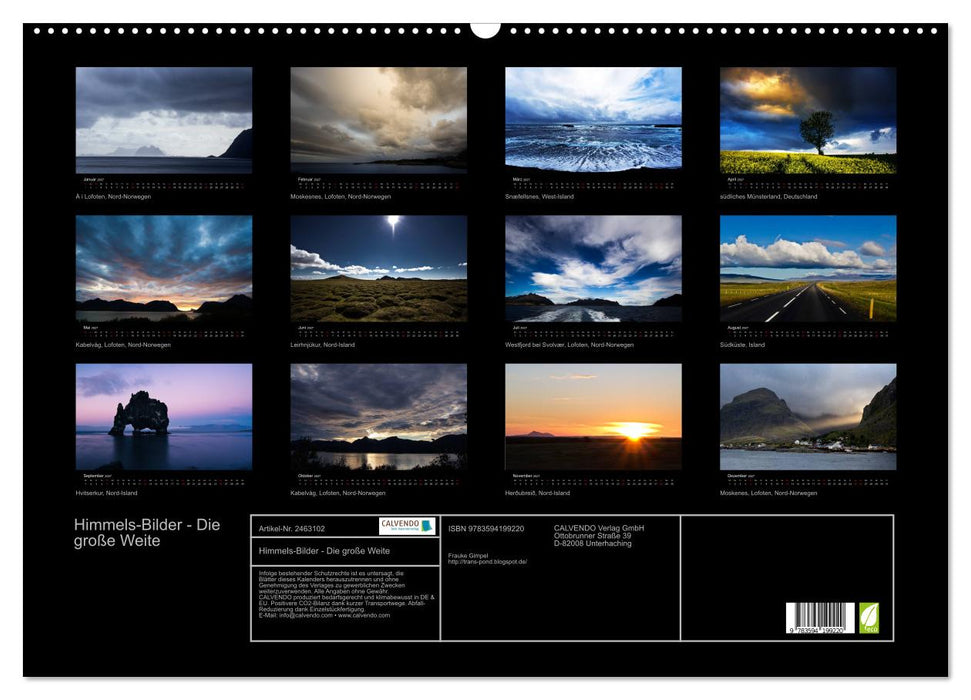 Himmels-Bilder - Die große Weite (CALVENDO Wandkalender 2027)