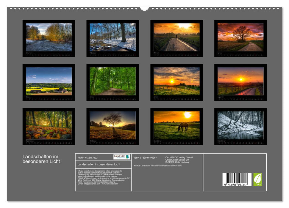 Landschaften im besonderen Licht (CALVENDO Premium Wandkalender 2027)