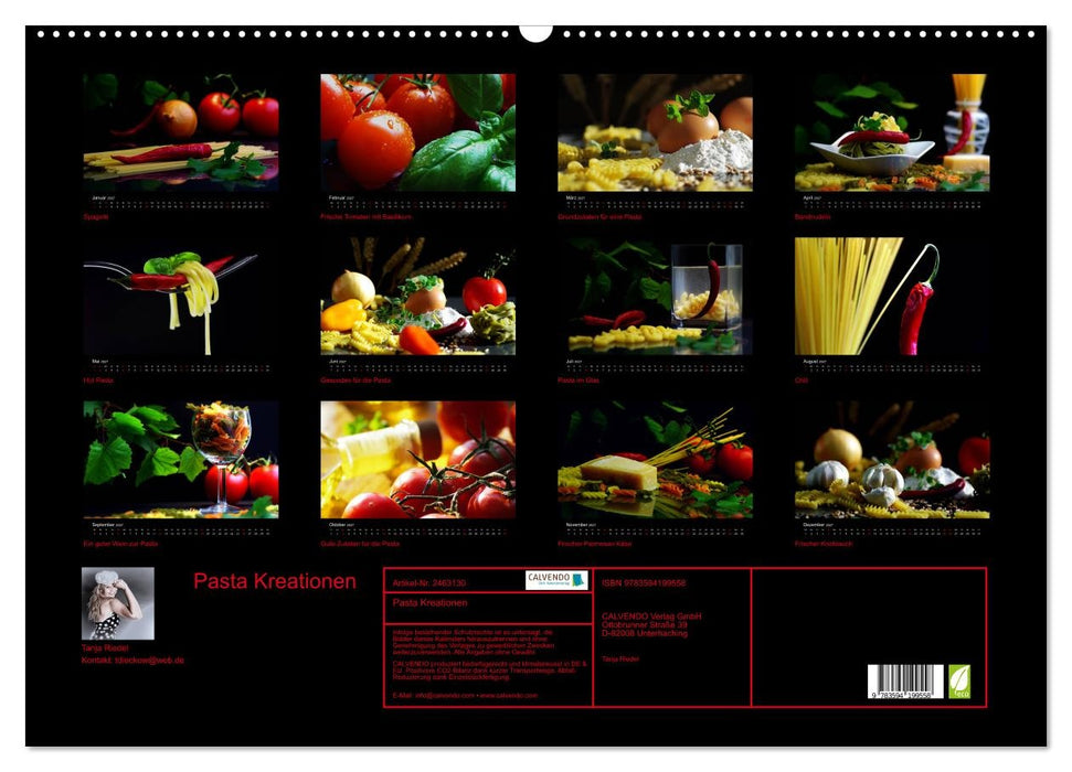 Pasta Kreationen (CALVENDO Wandkalender 2027)