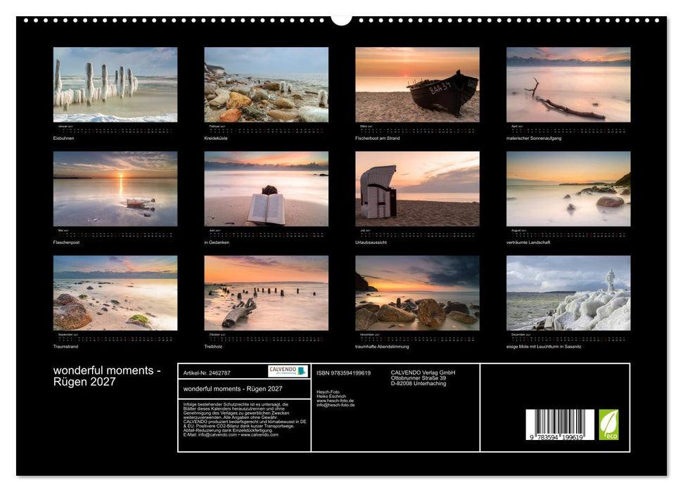 wonderful moments - Rügen 2027 (CALVENDO Premium Wandkalender 2027)