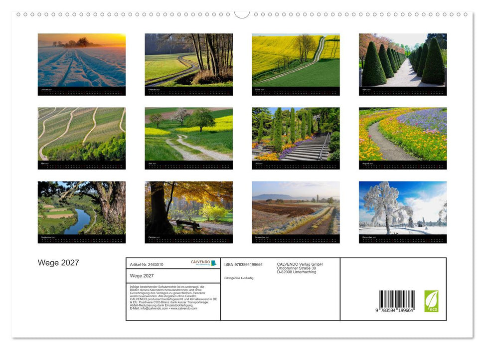 Wege 2027 (CALVENDO Premium Wandkalender 2027)