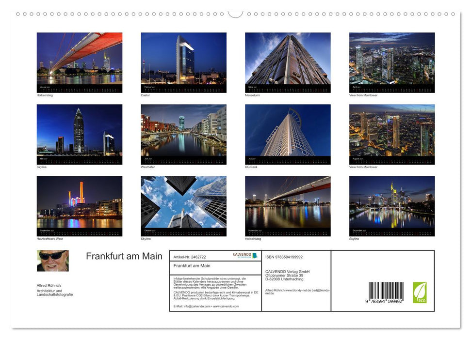Frankfurt am Main (CALVENDO Premium Wandkalender 2027)