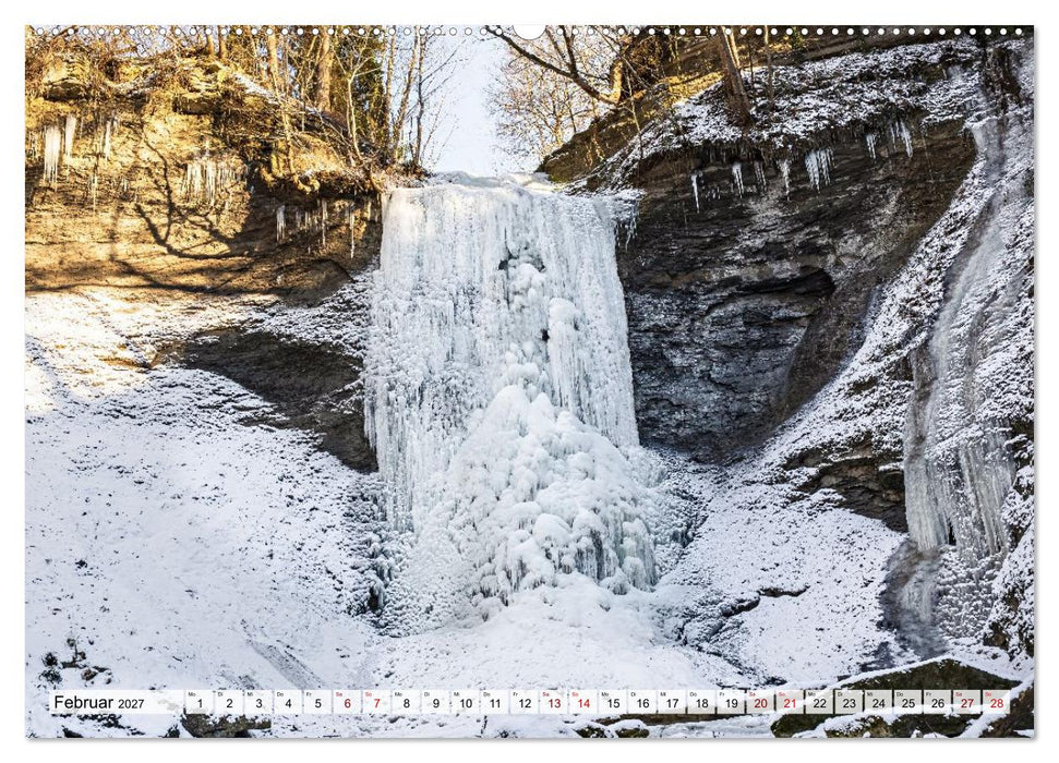 Wasserfälle auf der Schwäbischen Alb - Meisterwerke der Natur (CALVENDO Wandkalender 2027)