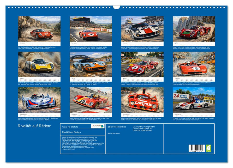 Rivalität auf Rädern (CALVENDO Wandkalender 2027)