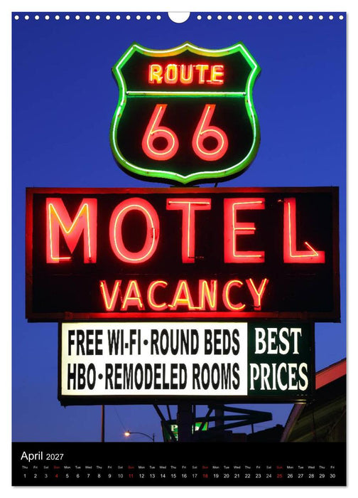 Route 66 (UK-Version) (CALVENDO Monthly Calendar 2027)
