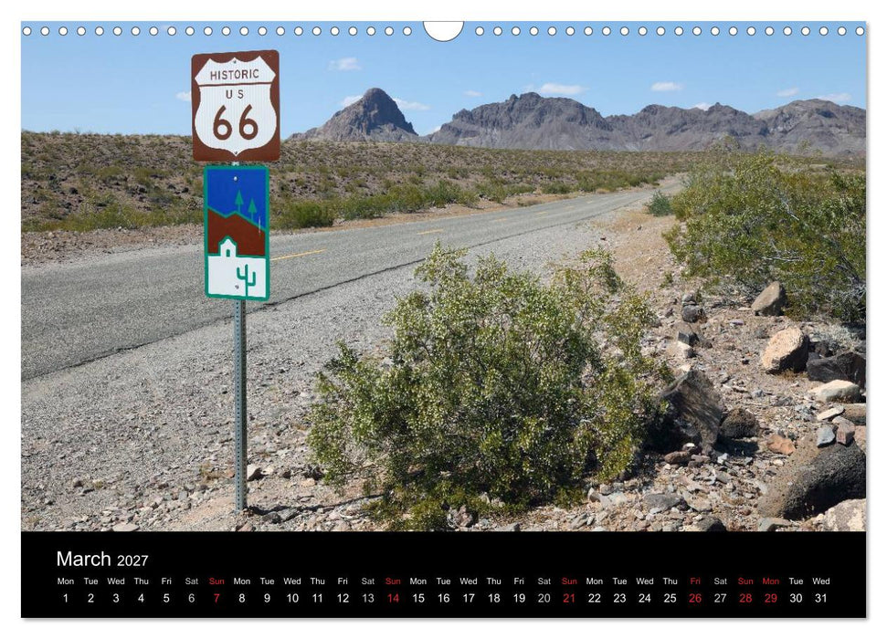 Route 66 in the Southwest (UK-Version) (CALVENDO Monthly Calendar 2027)