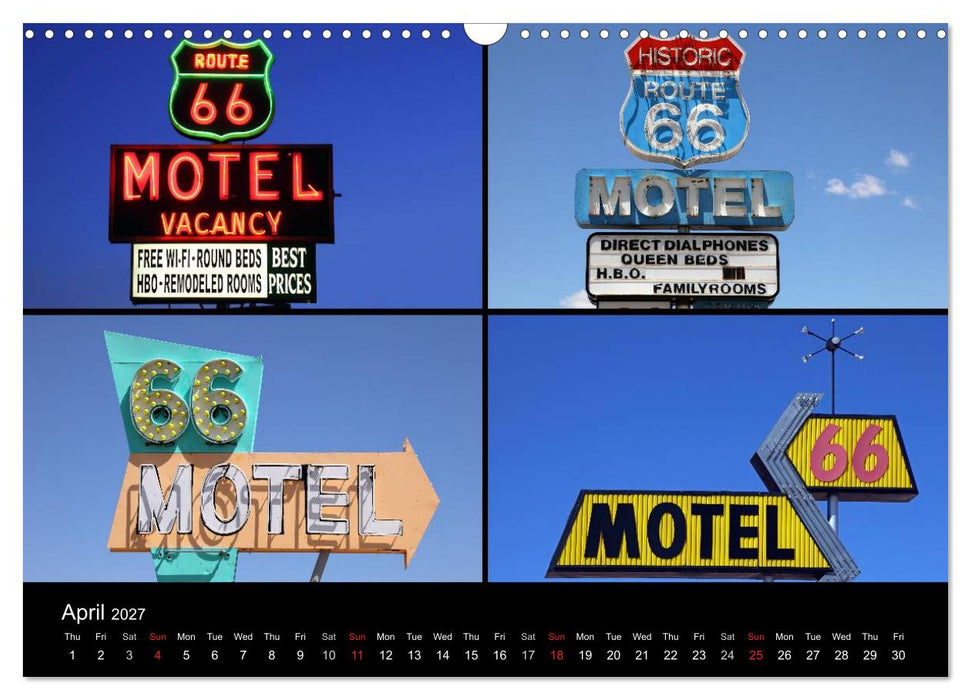 Route 66 in the Southwest (UK-Version) (CALVENDO Monthly Calendar 2027)