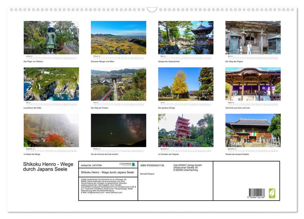 Shikoku Henro - Wege durch Japans Seele (CALVENDO Wandkalender 2027)