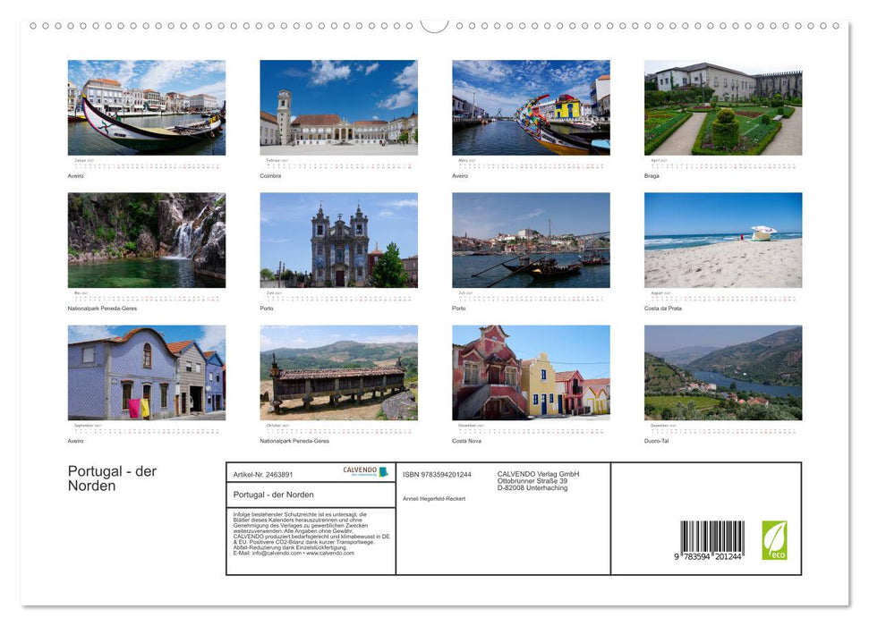 Portugal - der Norden (CALVENDO Premium Wandkalender 2027)